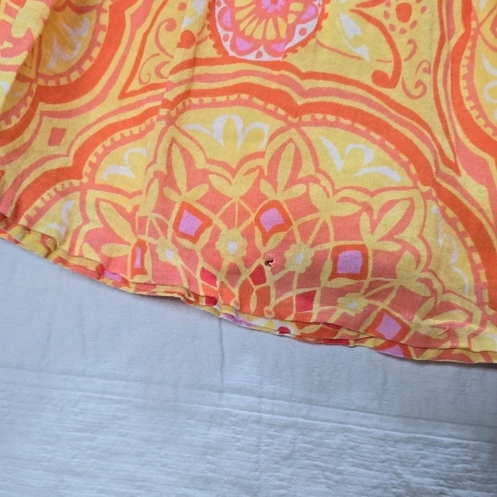 GAP Kids Vibrant Orange &  Pink Floral Sundress - Size 8 (IMPERFECT)